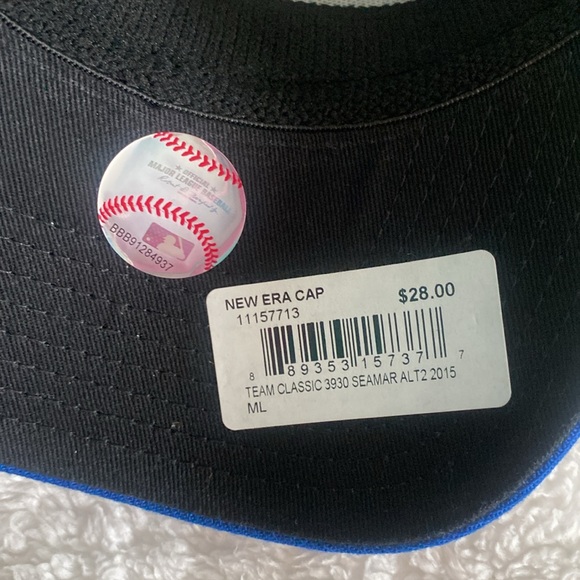 🆕⚾️Seattle Mariners MLB New Era 39Thirty Hat Cap Royal Blue Size Medium-Large - Picture 8 of 8